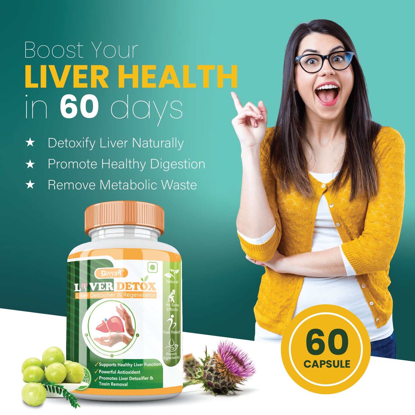 Divyashree Liver Detox | 100% Ayurvedic Liver Detox Tablets